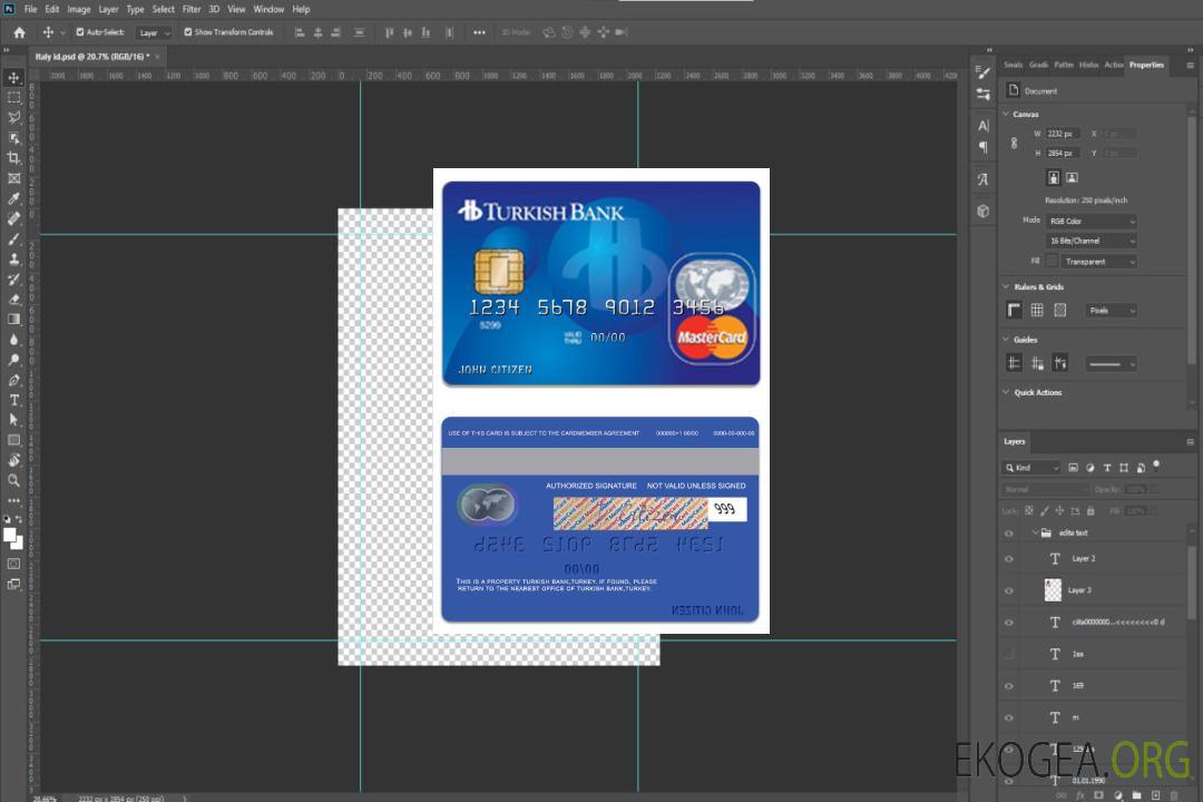Carte mastercard standard de Turquie TurkishBank template Carte mastercard standard de Turquie TurkishBank template
